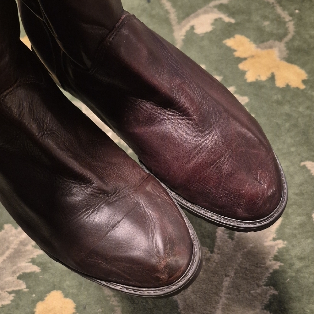 Brown Leather Shearling-Lined Boots - Picture 6 of 12